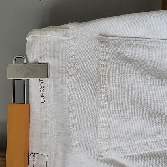 Current / Elliott The High Waist Stiletto White Distressed Jeans - Picture 3 of 8